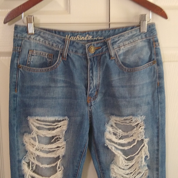Machine Hi rise skinny distressed jeans size 28 - Picture 2 of 10